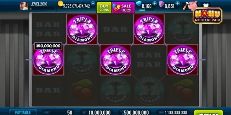 Pink 3 Diamonds Slots